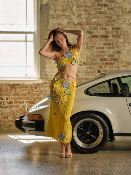 Floral Crochet Two-Piece Set
