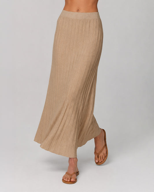 Ribbed Knit Maxi Skirt