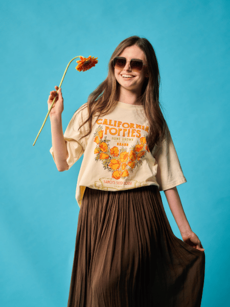 Brown Pleated Maxi Skirt