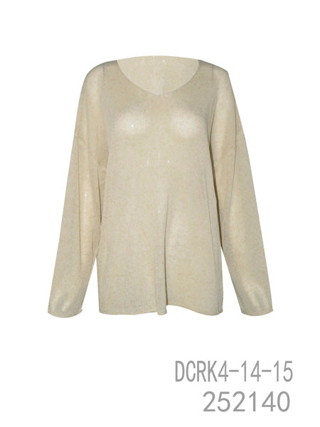 Sheer Long Sleeve Knit Top