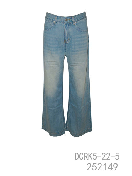 Wide-Leg Denim Jeans