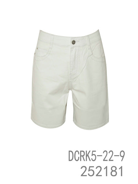 High-Waist Cotton Bermuda Shorts