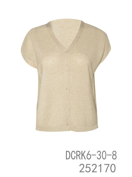 Sleeveless V-Neck Knit Top