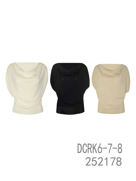 Drape Neck Knit Top