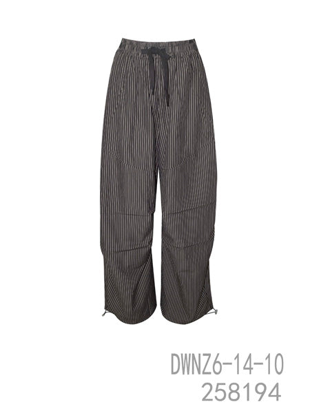 Black Striped Relaxed Pants