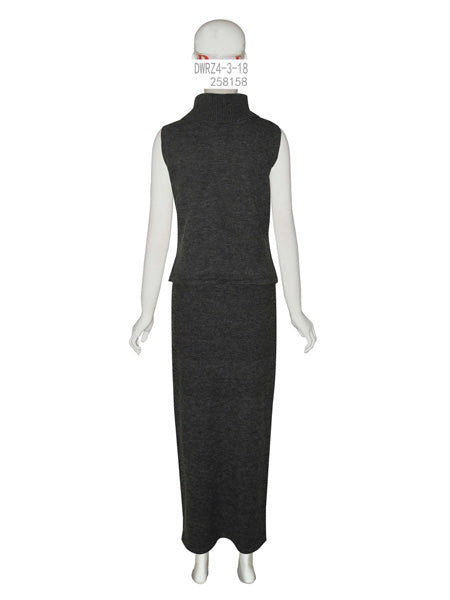 Sleeveless Knit Top &amp; Maxi Skirt Set