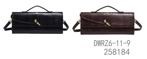 Croc-Embossed Structured Handbag