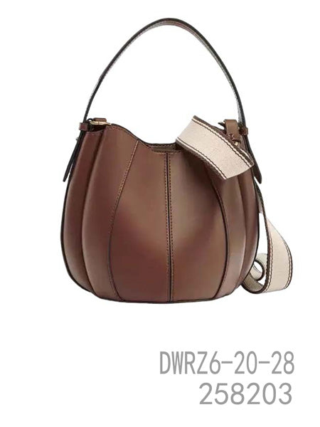 Structured Leather Bucket Bag