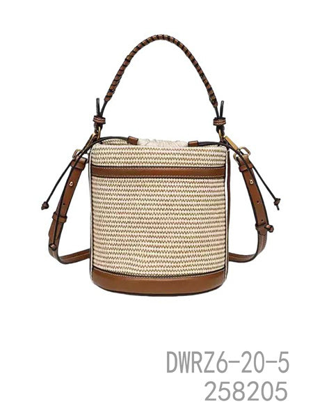 Woven Bucket Shoulder Bag