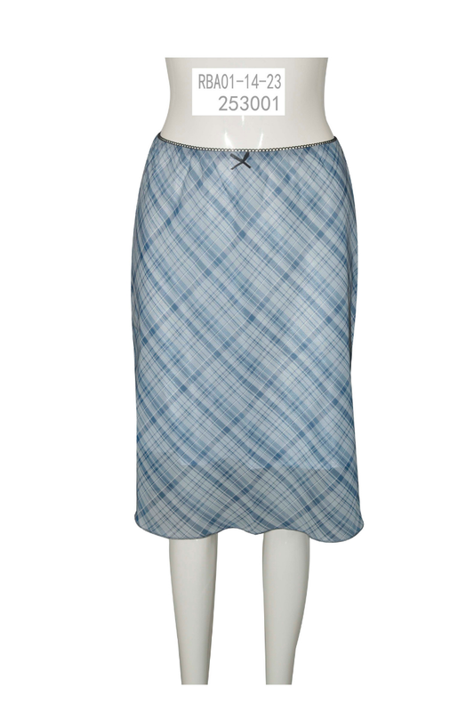 Plaid Satin Midi Skirt