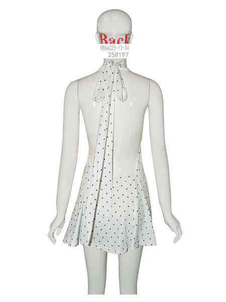 Polka Dot Halter Mini Dress