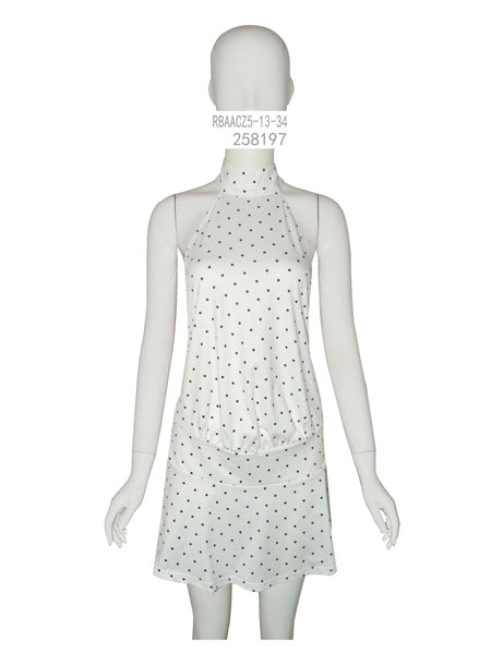 Polka Dot Halter Mini Dress