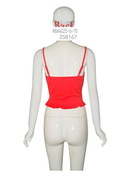 Ruffled Hem Corset Top