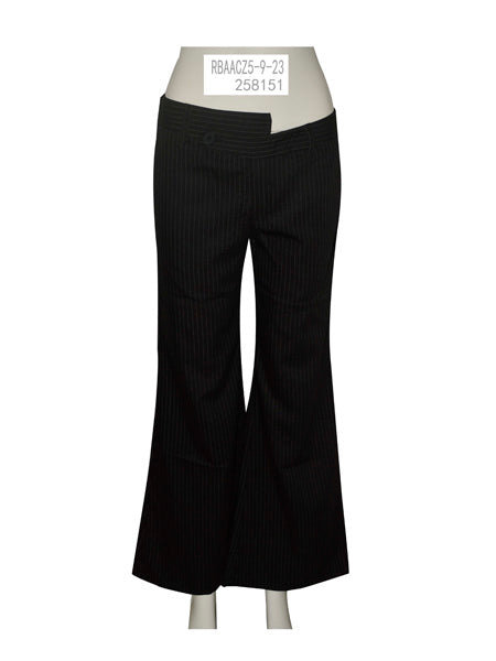 Wide-Leg Pinstripe Pants