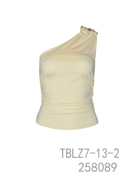 One-Shoulder Ruched Top