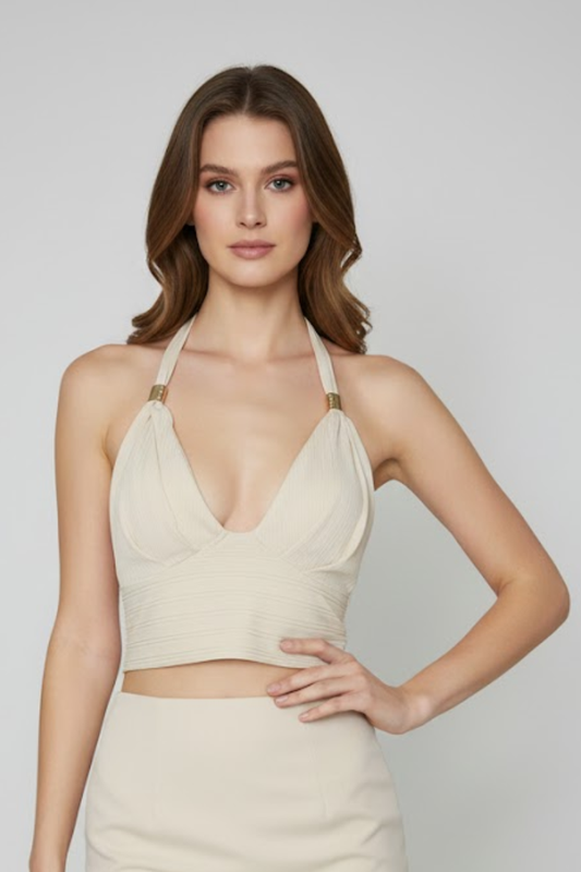 Halter Neck Wrap Top