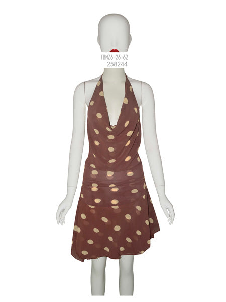 Halter Polka Dot Mini Dress