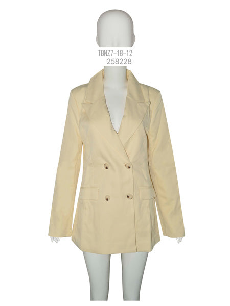 Double-Breasted Longline Blazer