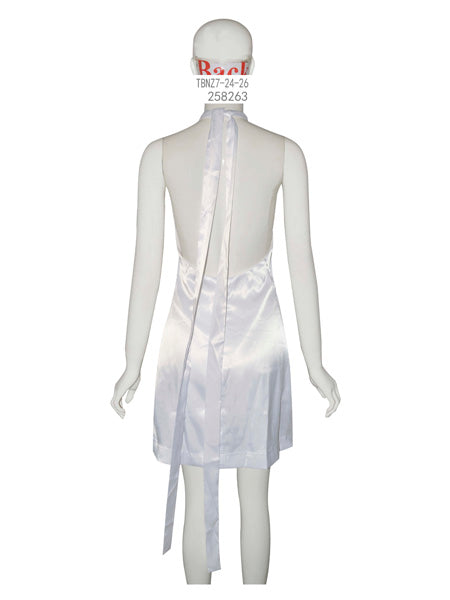 Halter Neck Satin Mini Dress
