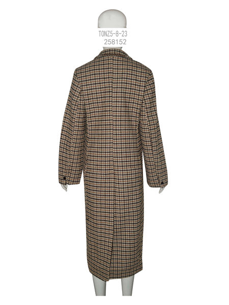 Checked Blazer Long Coat