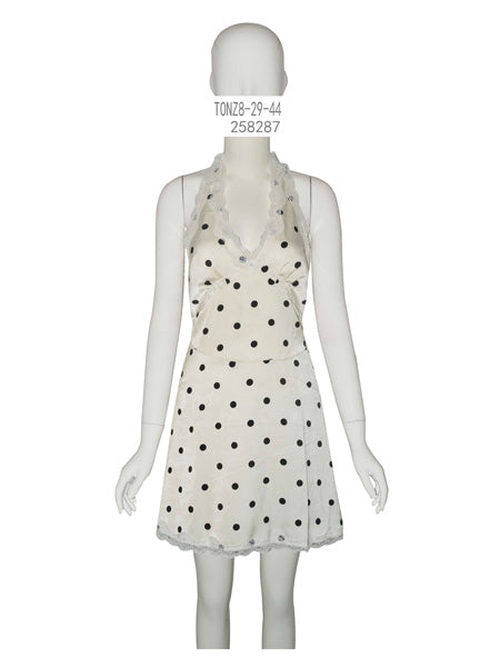 Polka Dot Halter Mini Dress