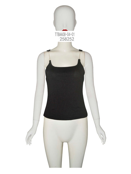 Classic Black Knit Tank Top