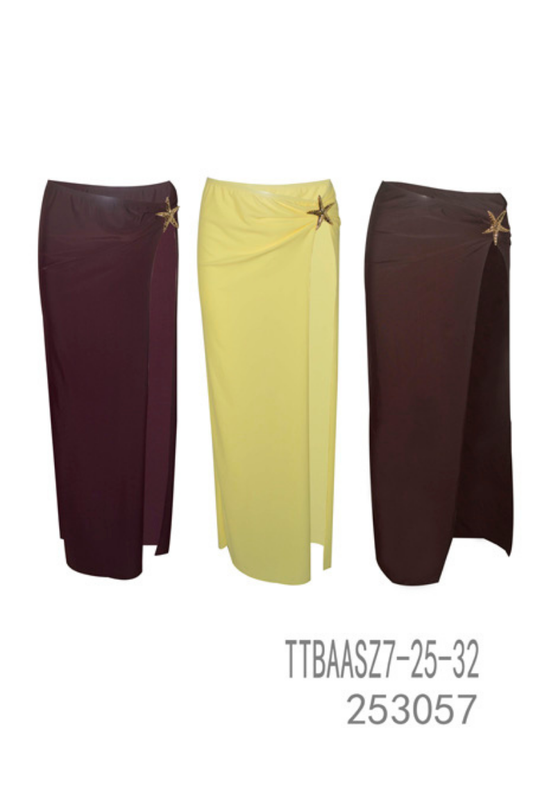 Star Embellished Drape Midi Skirt