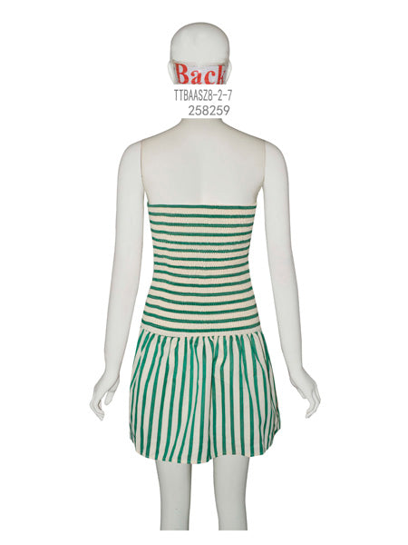 Striped Bandeau Mini Dress