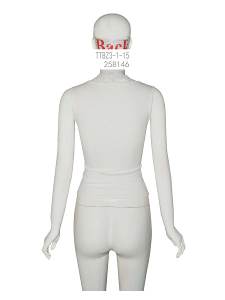 Lace Trim Sleeveless Top