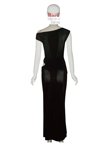 One-Shoulder Cutout Maxi Dress