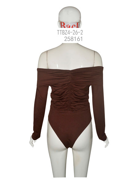Off-Shoulder Ruched Bodysuit