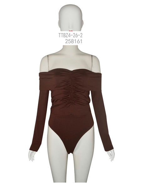 Off-Shoulder Ruched Bodysuit