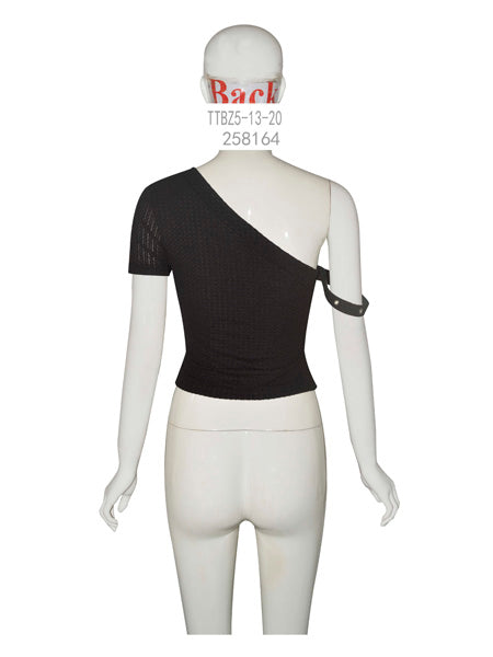 One Shoulder Studded Top