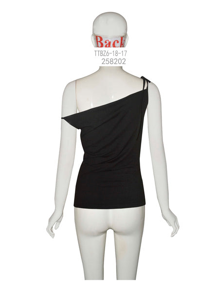 Asymmetrical Tie-Shoulder Top
