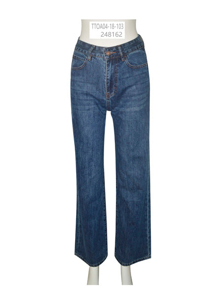 Straight-Leg Denim Jeans