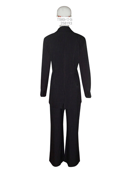 Black Pinstripe Suit Set