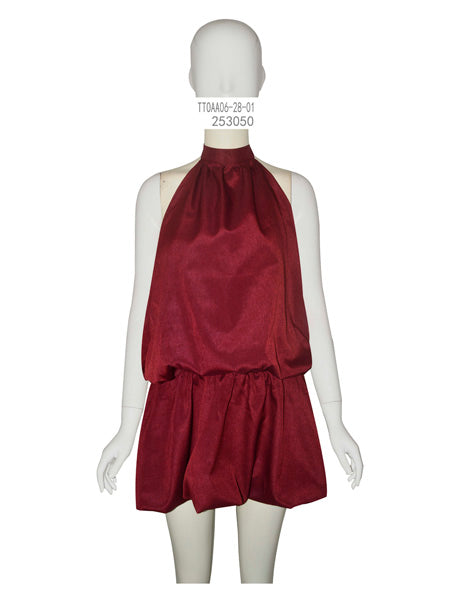 Halter Neck Open-Back Mini Dress