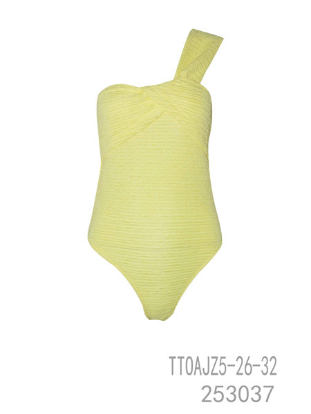 One-Shoulder Textured Bodysuit