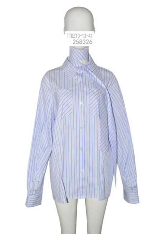 Oversized Stripe Button-Up Shirt