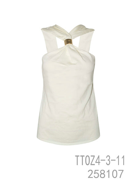 Sleeveless Top with Knot Detail