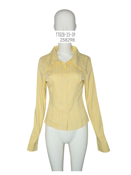 Fitted Long Sleeve Button-Up Shirt