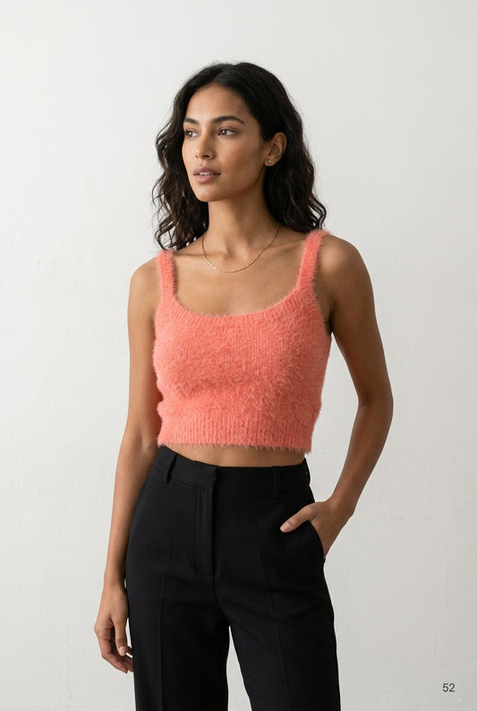 Faux Fur Crop Top